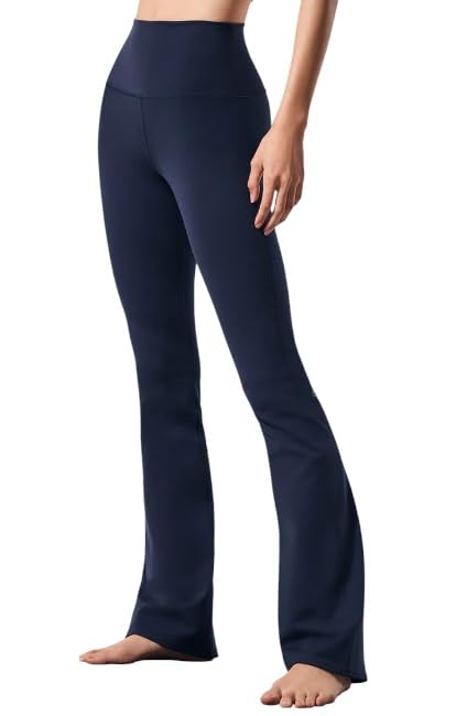 Bootcut Legging with High Waist & Airbrush - Navy by Alo Yoga