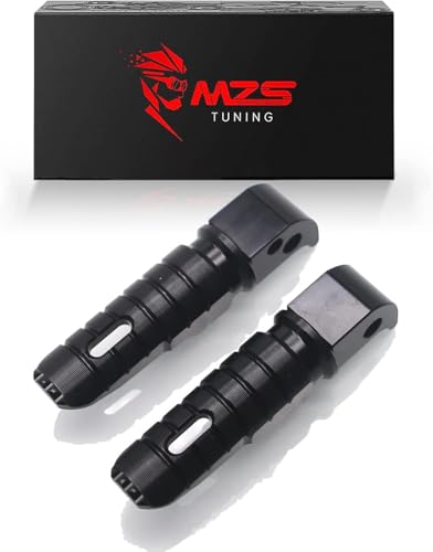 Image of MZS Motorcycle Foot Pegs, Passenger Rear Footpegs Footrest Pedal Adjustable CNC Black Compatible with FJ09 FZ1 FZ6 FZ8 FZ07 FZ09 FZ10 MT03 MT07 MT09 MT10 NIKEN TMAX XMAX XSR700 XSR900 R3