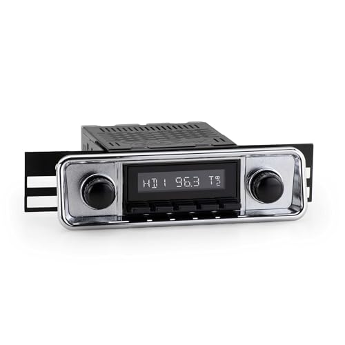 Retro Manufacturing Laguna Radio with Black Face, 36P-76P Knobs, and Vintage Overlay LAB-M1-307-36P-76P-SCP
