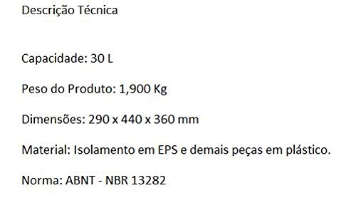 Caixa Termica Floripa 30 litros Preta Unitermi