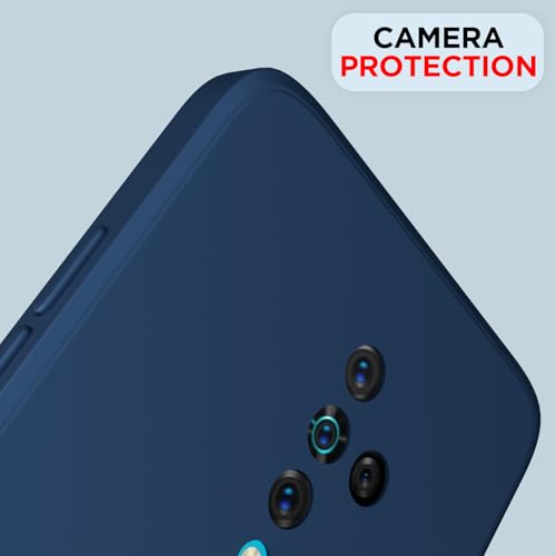 Image of Outlouders Back Cover for Vivo S1 Pro | Camera Protection | Durable Soft Matte Silicone Bumper Case (Blue)