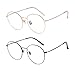 Produktbild XINXD 2-Paar-Blaulicht-Computer-Lesebrille für Herren Damen, modische runde Rahmenbrille, Anti-Augen-Belastung, Schwarz, Gold, 0,75, 1,0, 1,25, 1,5, 1,75, 2,0, 2,25, 2,5, 2,75, 3,0