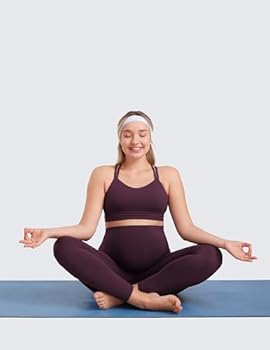 CRZ YOGA Dames Butterluxe Zwangerschapslegging over de buik 28 - Workout Activewear Yoga Zwangerschapsbroek Boterzacht echte marine S