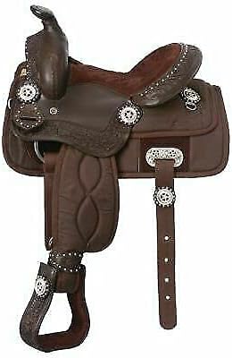 Barrel Racing Western Handmade Synthetic Cordura Horse Saddle Lightweight Trail Tack Equestrian Horse Saddle for Horse Riding Size: 10-18 inches Seat, UR20