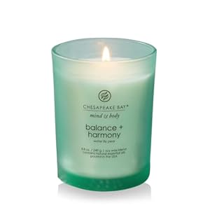 Chesapeake Bay Candle Scented Candle, Balance + Harmony (Water Lily Pear), Medium, Home Décor