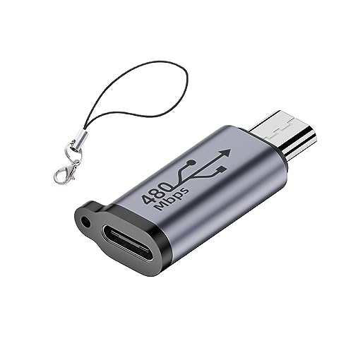 Adaptador micro USB tipo C hembra a micro USB macho convertidor para teléfono, tablet, cámara, adaptador de carga a micro USB adaptador USB tipo C hembra a micro USB macho