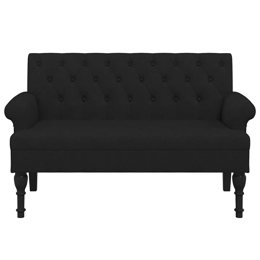 vidaXL Banc avec Dossier Noir 120x62x75,5 cm Tissu
