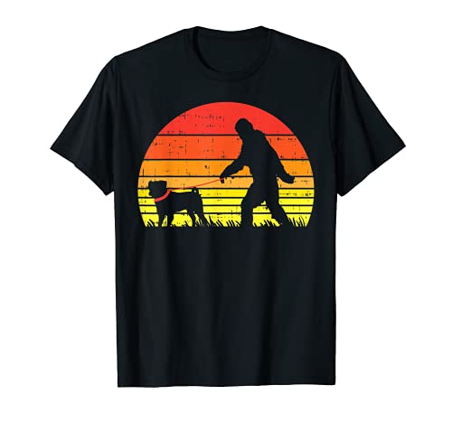 Bigfoot Sasquatch Pug Retro Animal Pet Dog Lover Owner Gift T-Shirt