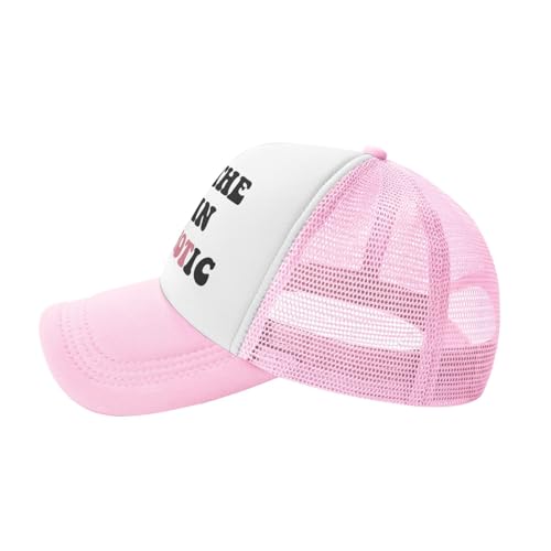 Image of You Find It Offensive? I Find It Funny Trucker Hats for Women Pink Men Funny Slogan Pink Hats for Men