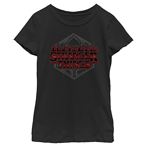 Netflix Stranger Things Dice Badge Girls Short Sleeve Tee Shirt
