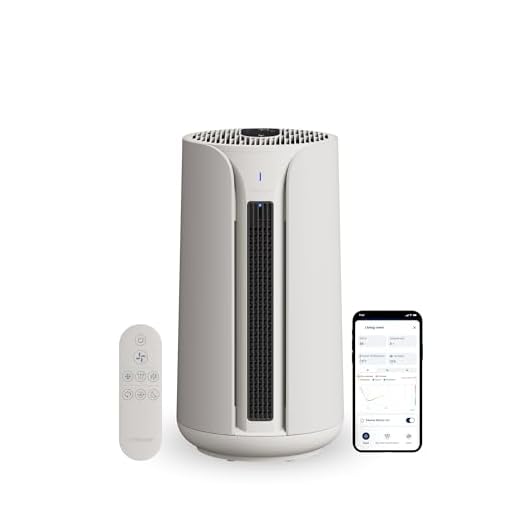BLUEAIR Purificador de aire 3 en 1: refrigeración, calefacción y limpieza. Purificador de aire silencioso HEPA para el hogar, mascotas, alergias, polvo, humo y olores. Blueair ComfortPure T10i.