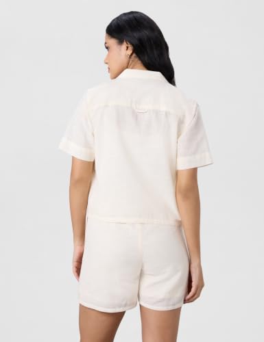 Image of Symbol Premium Women's Embroidered Cotton Co ord Set | Shirt & Shorts with Embroidery |Relax Fit | Casual Summer Travel Outfit (Available in Plus Sizes)