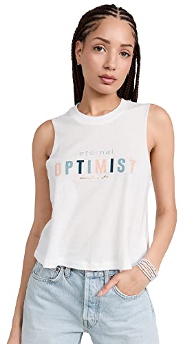 Spiritual Gangster Women's Eternal Optimist Crop Tank, Stone, XS