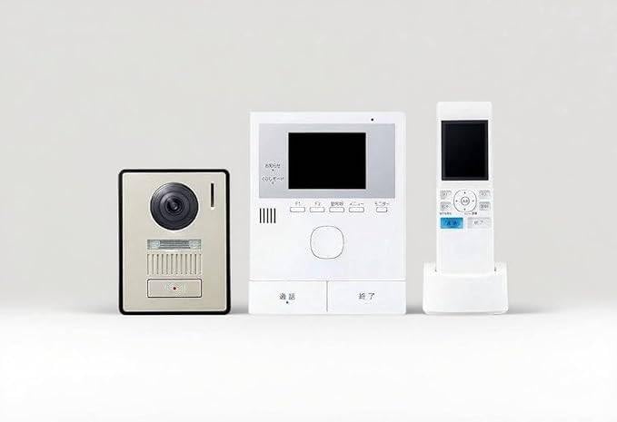 テレビドアホン 自動録画機能 モニター 3.5型カラー液晶 玄関子機 露出型 LEDライト ワイヤレスモニター子機 約2.2型カラー液晶