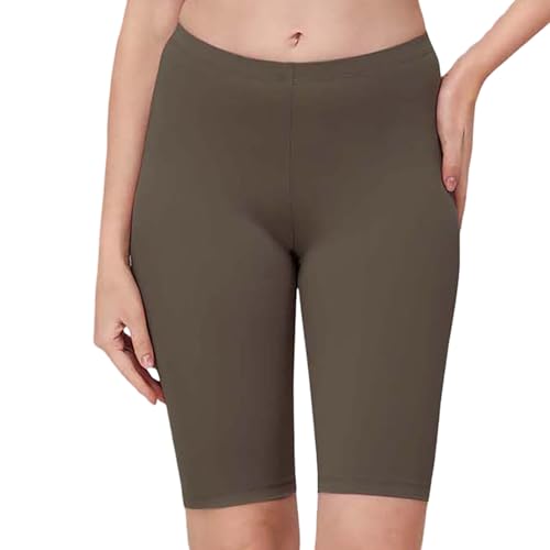 Image of SOIE Women's Mid Rise Soft Polyamide Spandex Knee Length Cycling Shorts