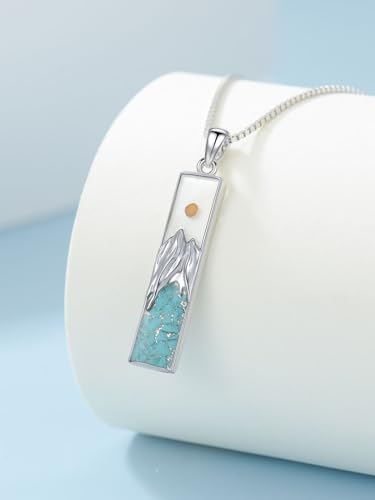 Mustard Seed Necklace for Women 925 Sterling Silver Mountain Necklace Faith Pendant Religious Christian Mustard Seed Jewelry Christmas Gifts for Women4