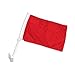 Online Stores Solid Car Flag, Red