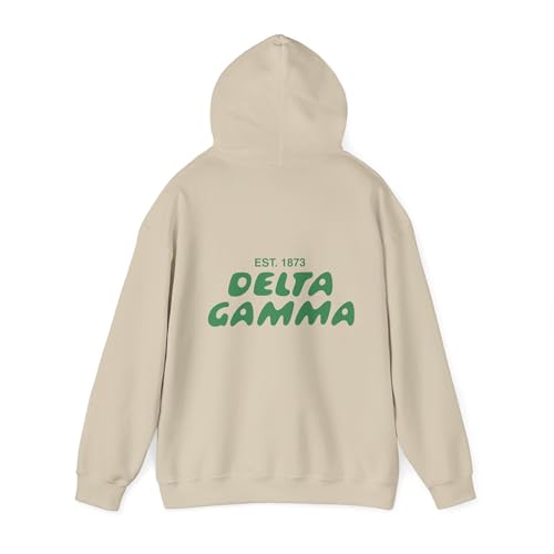 Delta Gamma Bubble Font Sorority Hoodie | Dee Gee DG Trendy Sweatshirt | Big Little Gift | Recruitment Gift3