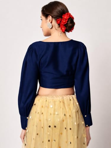 Image of studio rasa Chroma Button Down Shirt Style Crop Top for Women Girls Casual Party