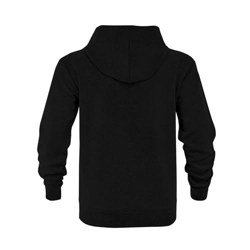 Ymosrh Men's Casual Hoodies, Quarter Button Athletic Workout Long Sleeve Pullover Sweatshirts with Pocket, M-3XL4