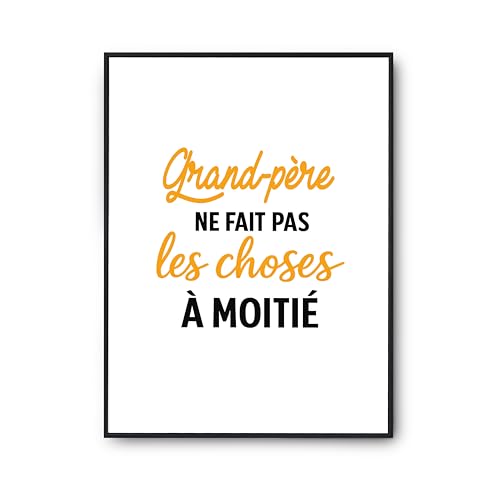 Cadeau humour anniversaire grand-père affiche imprimée en France