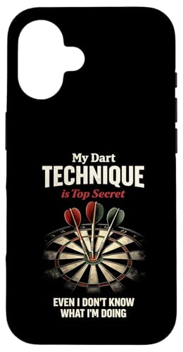 Funny Dart Player My Dart Technique Is Top Secret �X�}�z�P�[�X iPhone 16 �p