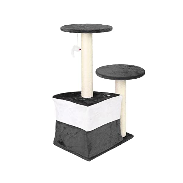 Kratzbaum grau 71cm Katzenkratzbaum Katzenbaum Spielbaum Kletterbaum Katze – Bild 5