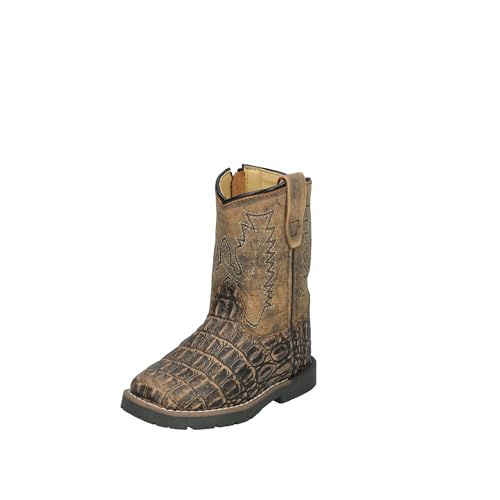 Image of Smoky Mountain Boots Toddlers' Autry Square Toe Leather Western Cowboy Boots