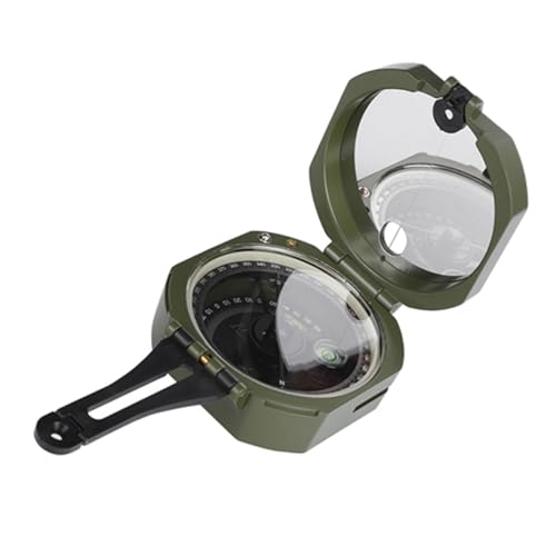 Brújula geológica profesional para exteriores alta precisión impermeable fluorescente verde miniatura 6