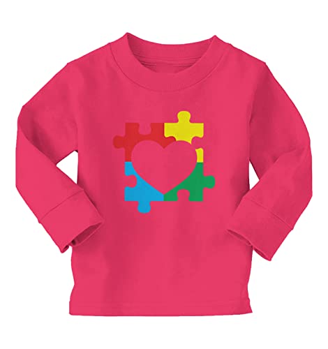 Haase Unlimited Puzzle Pieces Heart Cutout - Autism Infant/Toddler Cotton Jersey T-Shirt