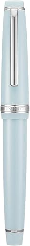 Miniatura 4 de Jinhao 82 - Pluma estilográfica de resina de iridio extrafina y fina con convertidor color azul claro con clip plateado