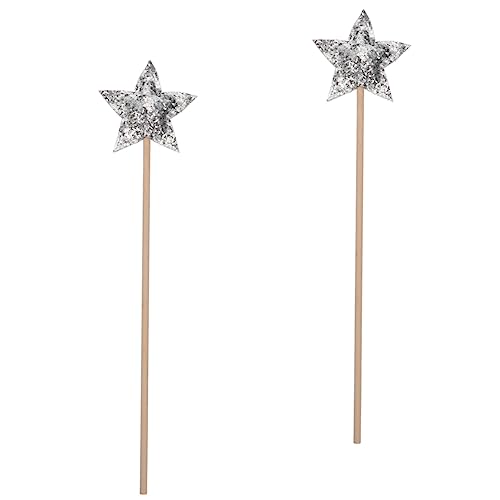 HEALSOPTHY 2piezas Varitas De Estrella Brillante para Niñas De Varitas Mágicas De Hadas Disfraces para Cumpleaños y Fiestas De Halloween Accesorios rol para Niñas