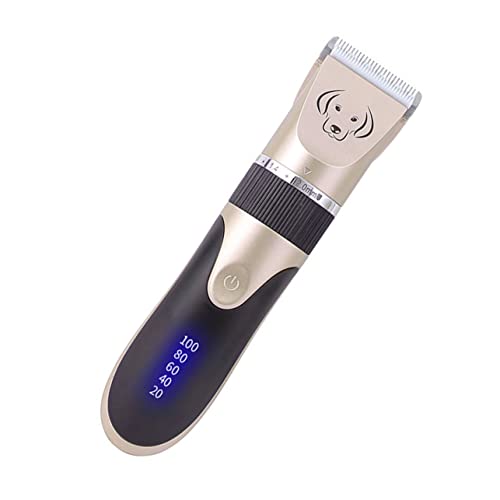 Sosoport Elektrischer Katzenhaartrimmer mit Wiederaufladbarem USB Keramischen Klingen für Haustierpflege Inklusive Längenaufsätzen