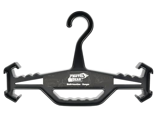 FMATAL GEAR Tactical Multifunction Hanger | Pro Multipurpose Heavy Duty Hanger | 200 lb Capacity | for Paintball Airsoft Gear,Tactical Gear,Scuba. (BK)