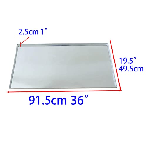 Qlvily Replacement Tray For Dog, 36" L X 19-1/2" W X 1" H Metal Replacement Tray For Dog Crate Pan Chew Proof & Crack Proof Pet Kennel, Dog Crate Pan, Dog Galvanized Tray #TOP1