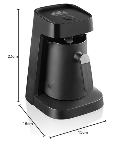 Arzum Okka Jet Automatic Turkish Coffee Maker, Black/Chrome, 480W, 3-pin UK Plug - Image 7
