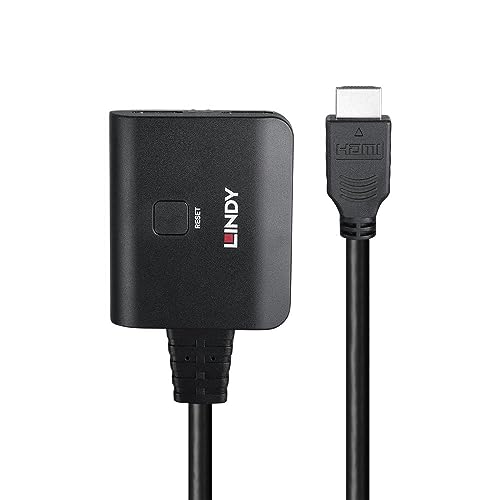 LINDY 2 Port HDMI 4K60 Splitter Cable, Schwarz - Image 2
