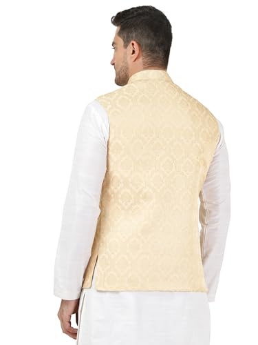Image of Badoliya & Sons Men's Brocade Zari Nehru Jacket /Waist Coat
