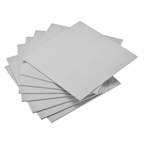 Image of uxcell Grey EVA Foam Sheets 10 x 10 Inch 5mm Thickness for Crafts DIY Projects, 8 Pcs