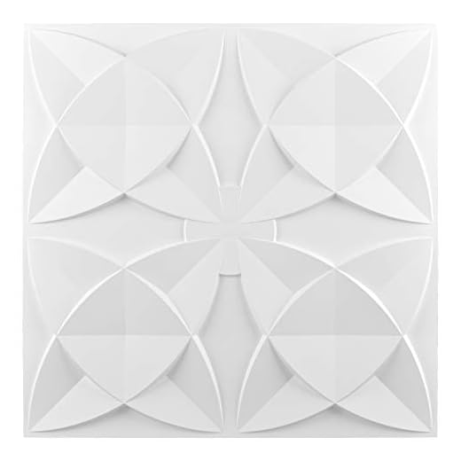 Art3d Decorative Ceiling Tile 2x2 Glue up, Suspended Ceiling Tile Pack of 12pcs White Floral