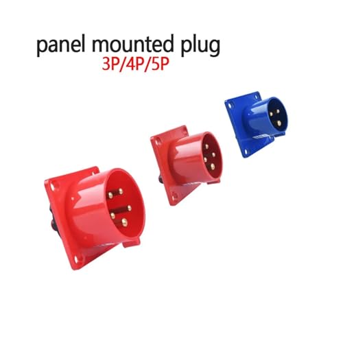 Conector impermeable de 3 pines e inclinación IP44 16A 6