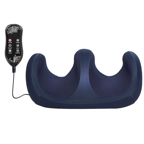 Masajeador Shiatsu para pies con calor, máquina masajeadora de amasamiento para confort plantar y alivio, regalo para mujeres y hombres para uso en casa u oficina (azul) miniatura 1