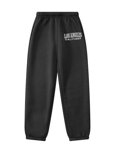 Kids Boys Girls Letters Printed Sweatpants Fleece Elastic Waistband Pants Athletic Jogger Pants3