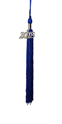 Graduation Tassels with Silver 2018 Year Charm (Royal)