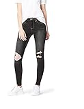 Tiro medio find. AZW 8006 vaqueros pitillo mujer, Negro (Mid Dark Black), W30/L32 (Talla del Fabricante: 12)