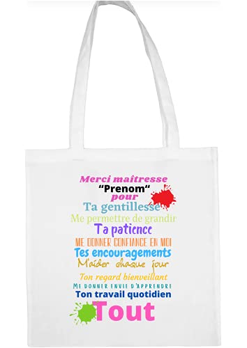 Maxloutino - sac shopping, tote bag merci maîtresse personnalisable