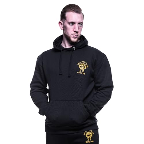 Image of Muscle Gym Premium Pull Over Jumpers Top Mens Training Top With Hood Gym Jumpers Black (XXL)