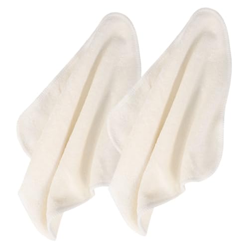 HOMOCONO 2個 洗顔布 フェイシャルクリーニングクロス タオル メイク落としクロス メイク落とし布 フェイスクロス 洗顔料 除去手ぬぐい フェイスクリーニングクロス 竹の繊維 Beige