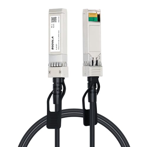 Câble SFP+ DAC 10G Sodola 1m blindé Twinax à haute conductivité pour baie