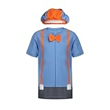 Blippi Roleplay - Set maglietta e cappello per bambini piccoli, piccoli e grandi, colore: blu/arancione
